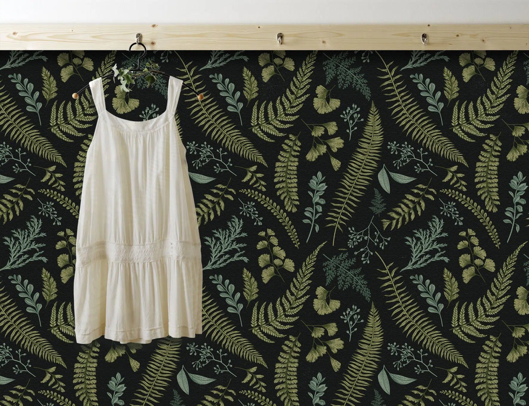 טפט לקיר - דגם  רישום עלים