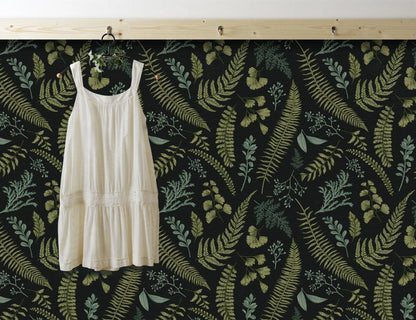 טפט לקיר - דגם  רישום עלים