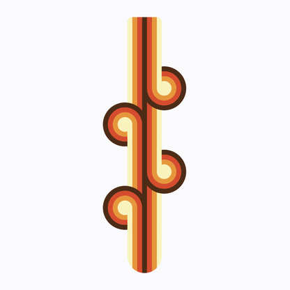 תכשיט קיר פרספקס - רטרו גרוב בחום