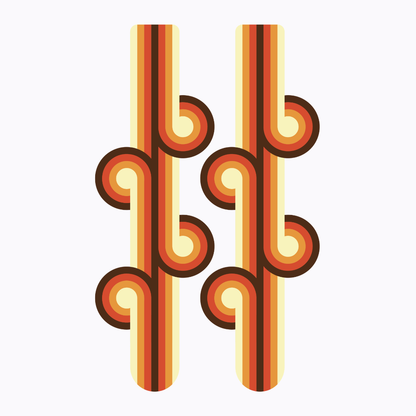 תכשיט קיר פרספקס - רטרו גרוב בחום