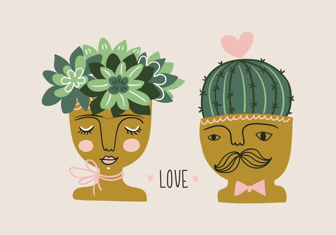 הדפס - זוג עציצים