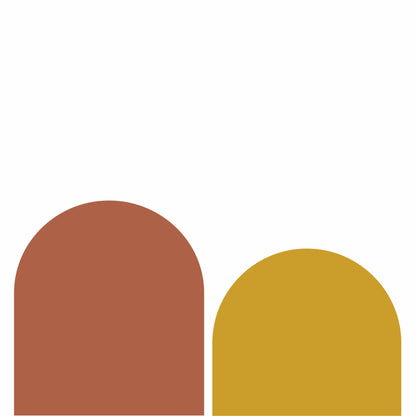 זוג מדבקות טפט במגוון צבעים - דגם קשתות