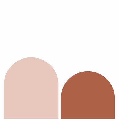 זוג מדבקות טפט במגוון צבעים - דגם קשתות