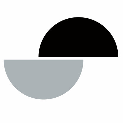 זוג מדבקות טפט במגוון צבעים - דגם חצי עיגול