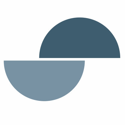 זוג מדבקות טפט במגוון צבעים - דגם חצי עיגול