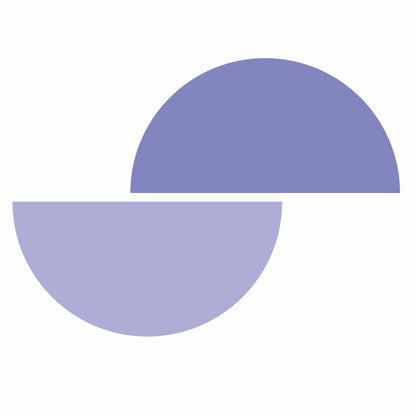 זוג מדבקות טפט במגוון צבעים - דגם חצי עיגול