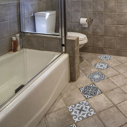 מדבקות אריחים דגם - Tiles אפור