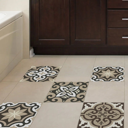 מדבקות אריחים דגם - Tiles חום