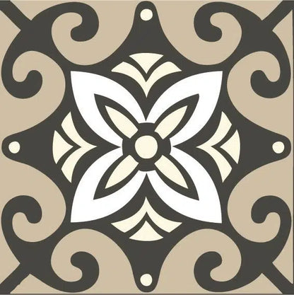 מדבקות אריחים דגם - Tiles חום