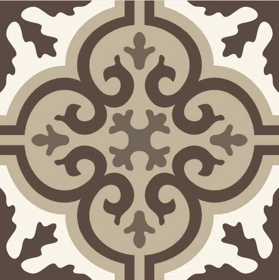 מדבקות אריחים דגם - Tiles חום