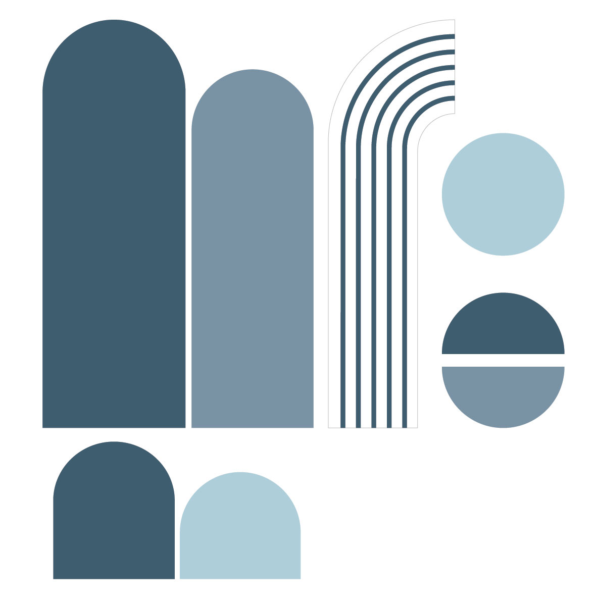 סט מדבקות טפט צורני - 8 יחידות