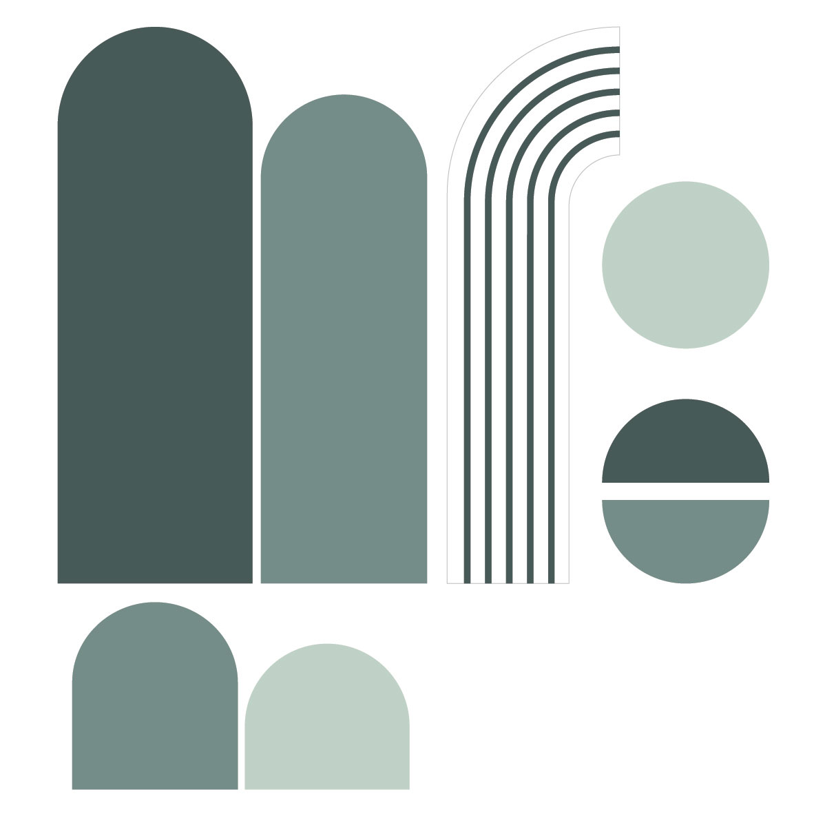 סט מדבקות טפט צורני - 8 יחידות