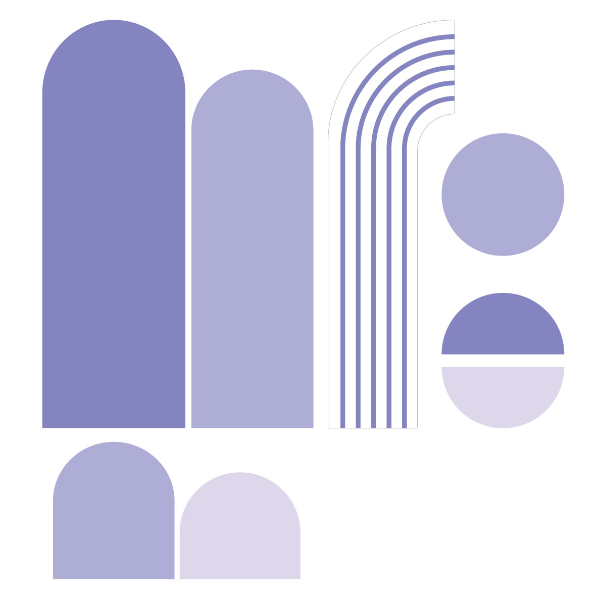 סט מדבקות טפט צורני - 8 יחידות