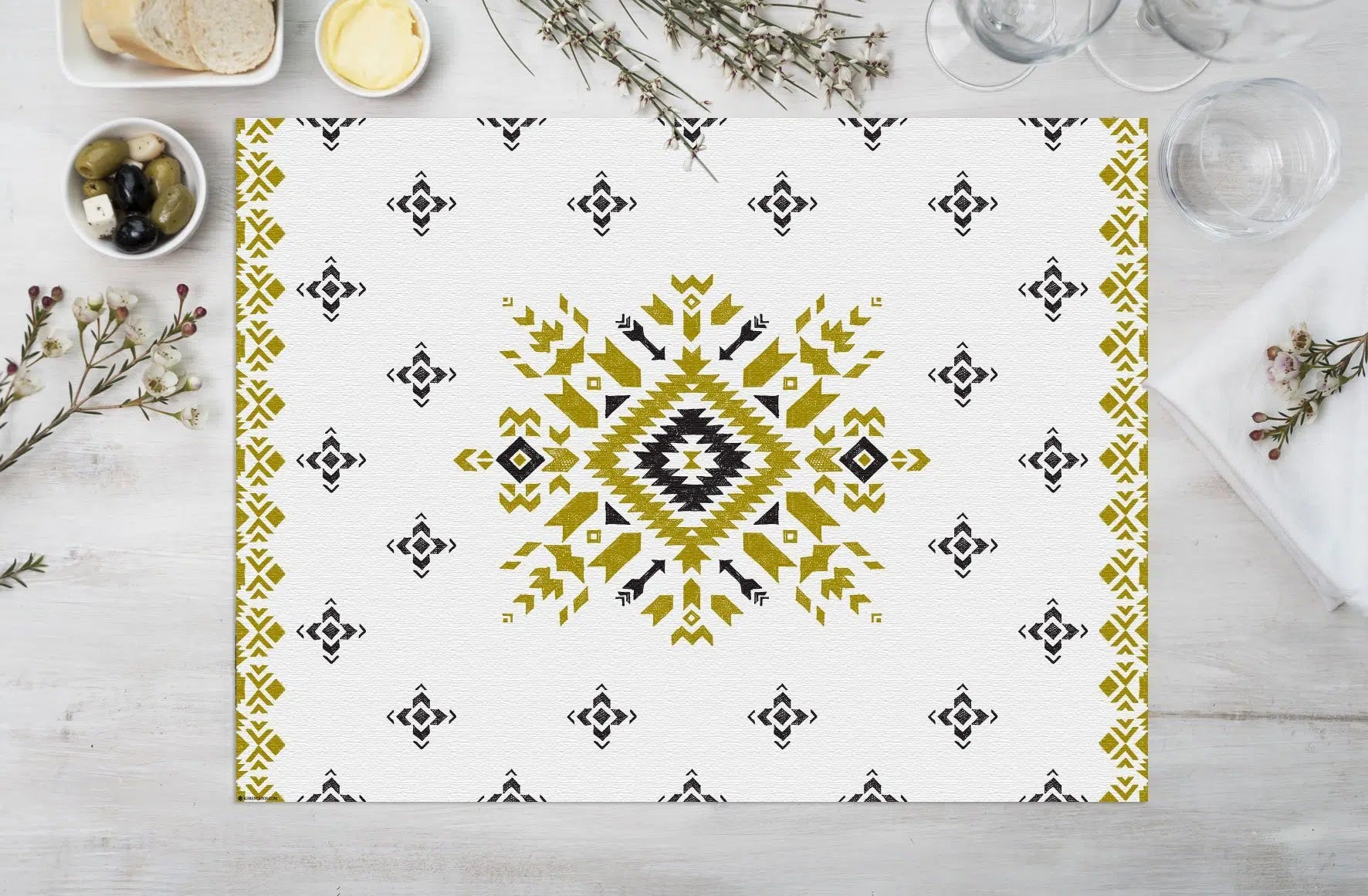 פלייסמט ויניל - דגם Ethnic gold