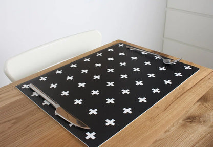 פלייסמט ויניל - דגם פלוס שחור