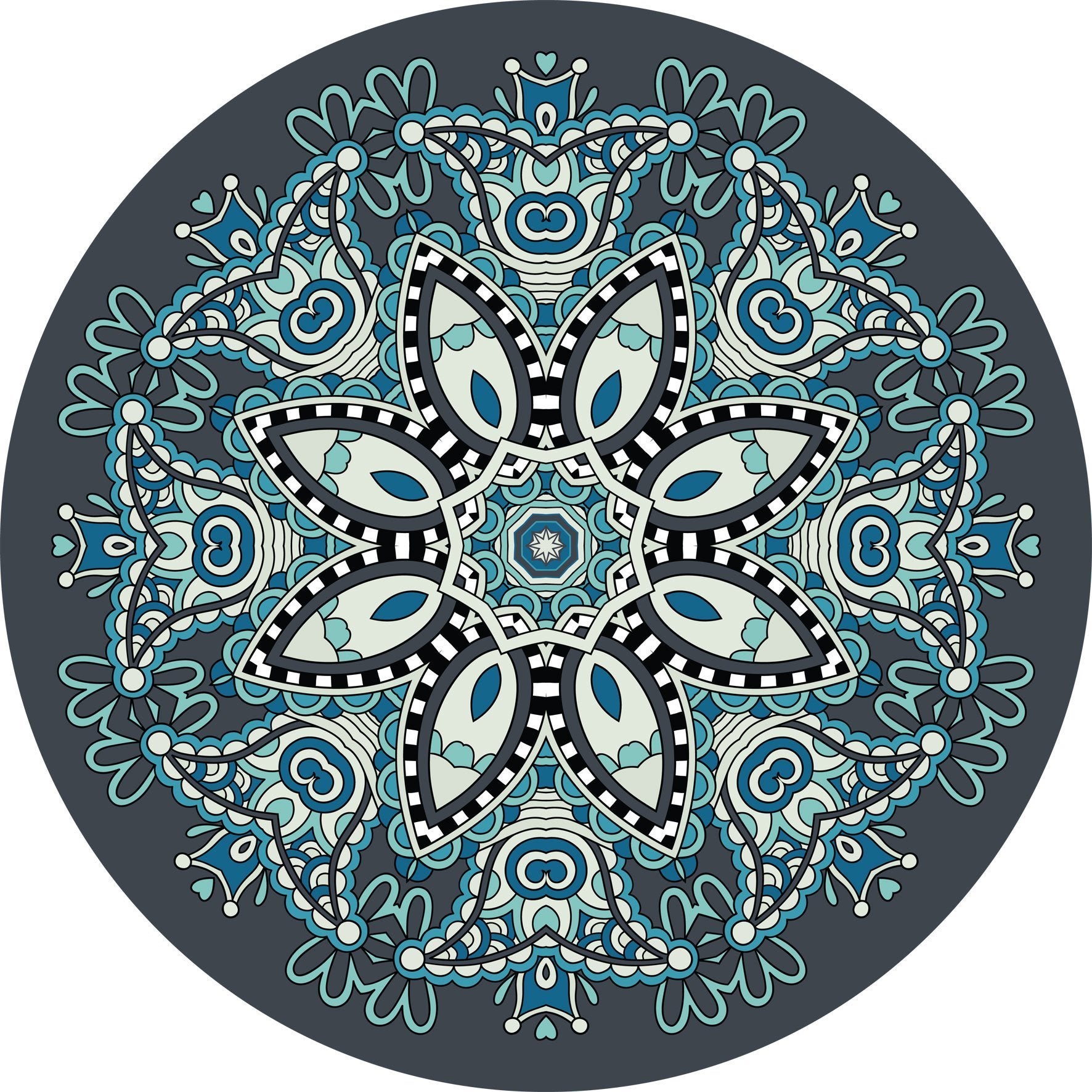 פלייסמט ויניל - עגול מנדלה 3