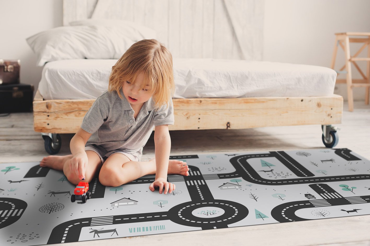 שטיח ויניל - דגם מבוך