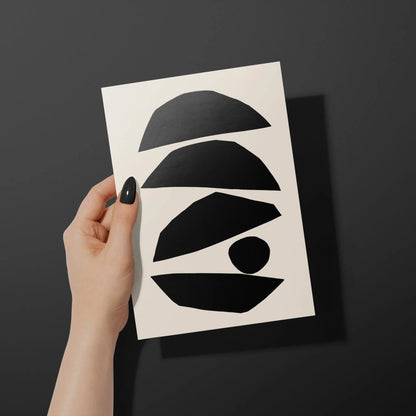 סט 4 גלויות - Abstract