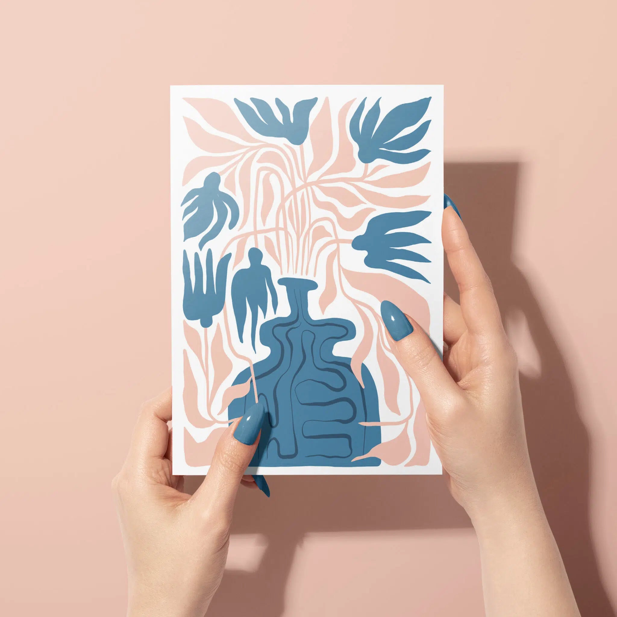 סט 4 גלויות - Nordic flowers