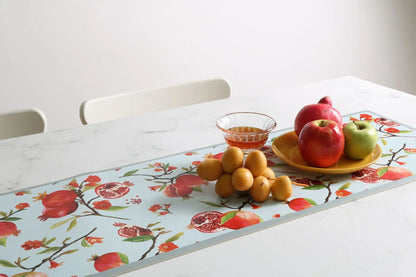 ראנר ויניל - דגם רימונים תכלת