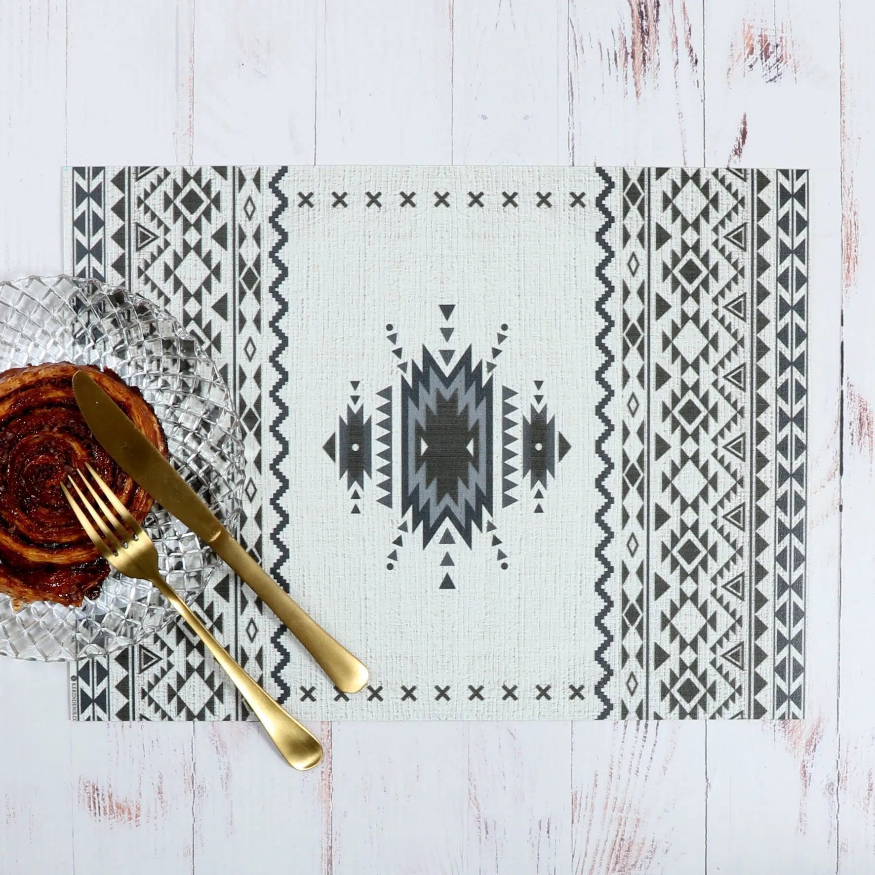 פלייסמט ויניל - דגם Boho BW