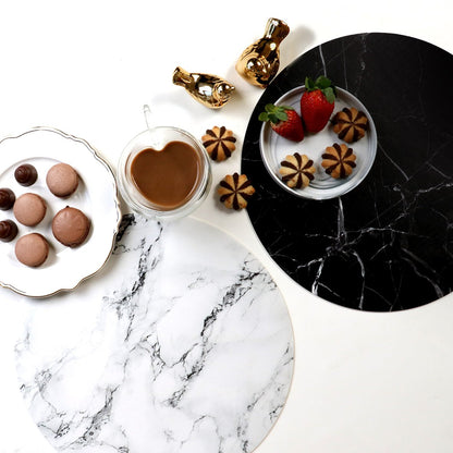 פלייסמט ויניל - עגול White Marble