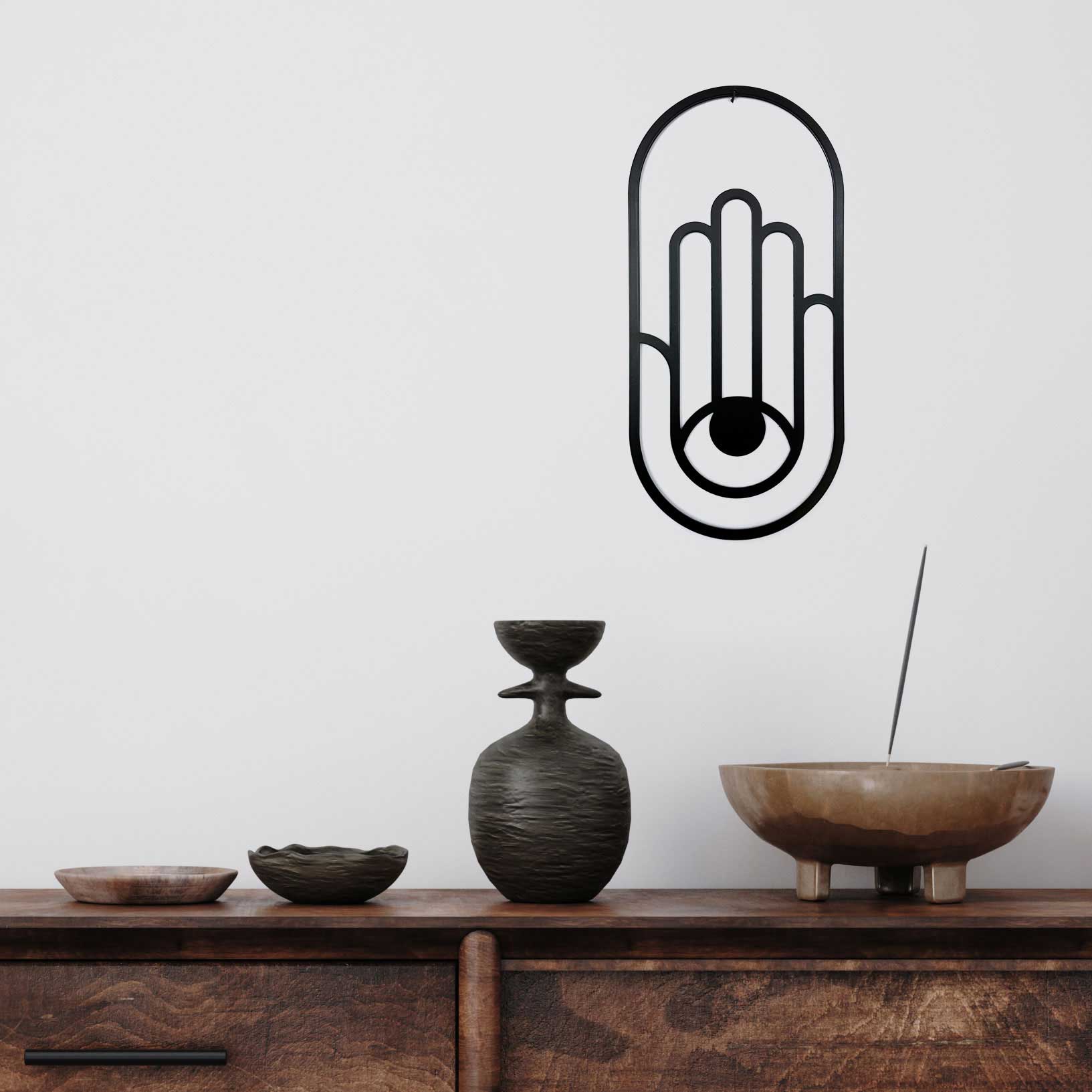 תכשיט קיר מתכת - חמסה