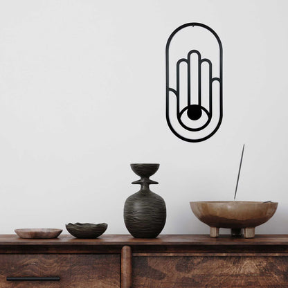 תכשיט קיר מתכת - חמסה