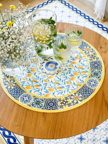 פלייסמט ויניל עגול - דגם Sicily