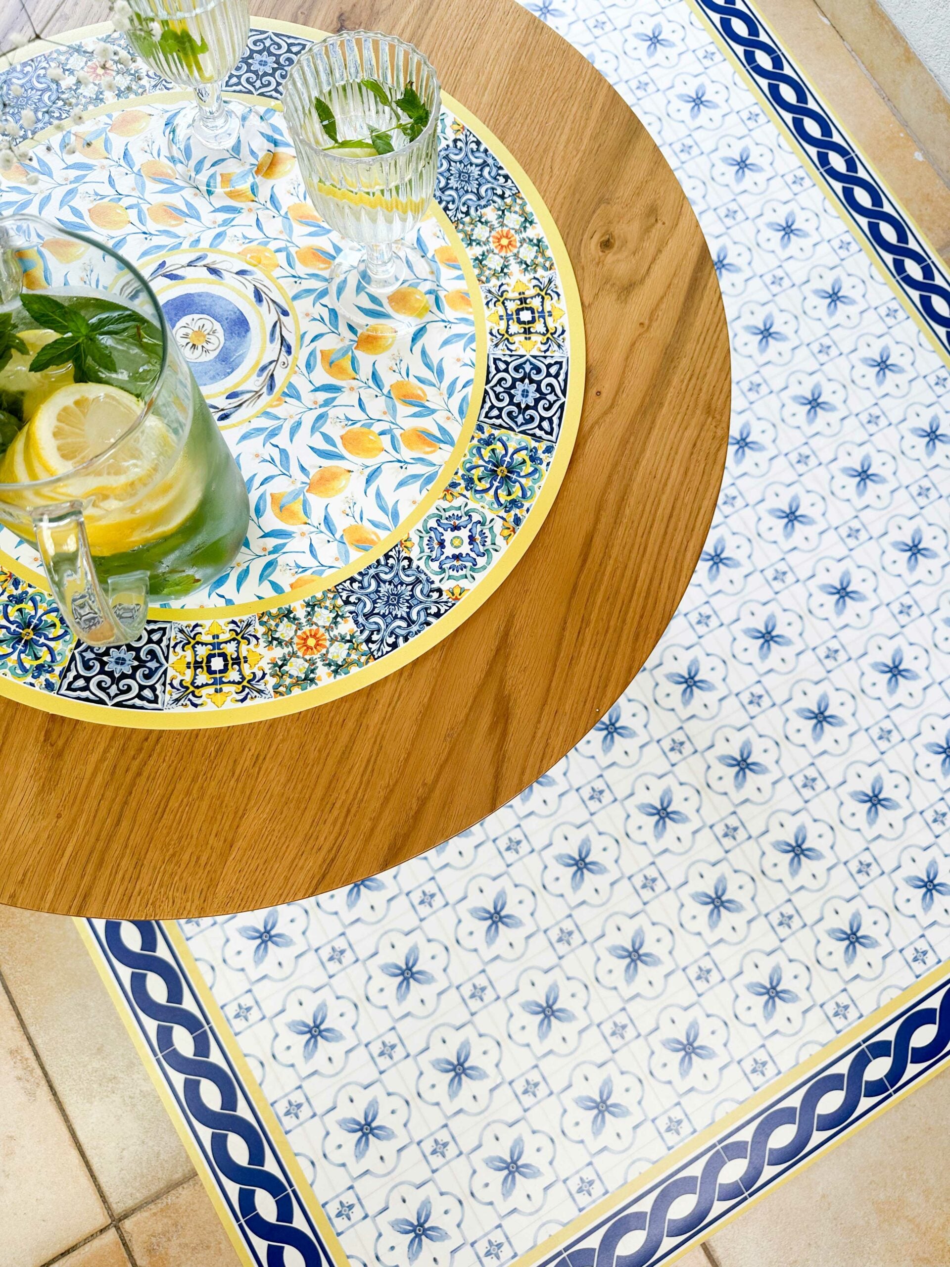 פלייסמט ויניל - עגול Sicily