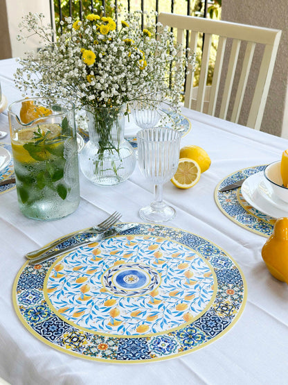 פלייסמט ויניל עגול - דגם Sicily