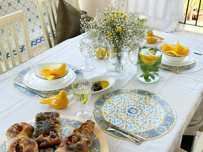 פלייסמט ויניל עגול - דגם Sicily