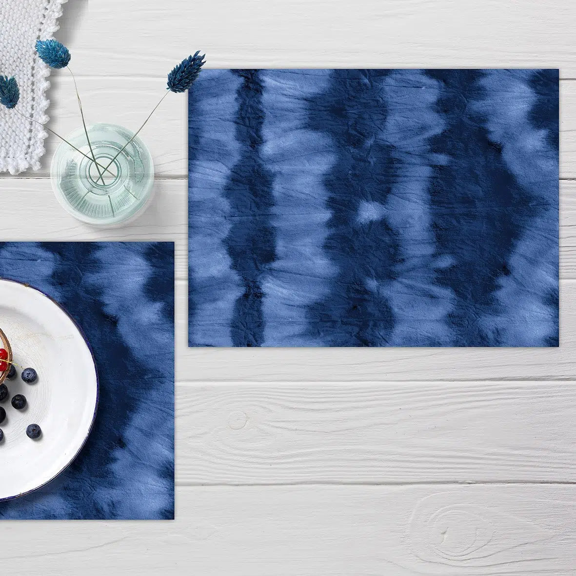 פלייסמט ויניל - דגם Indigo Tie Dye