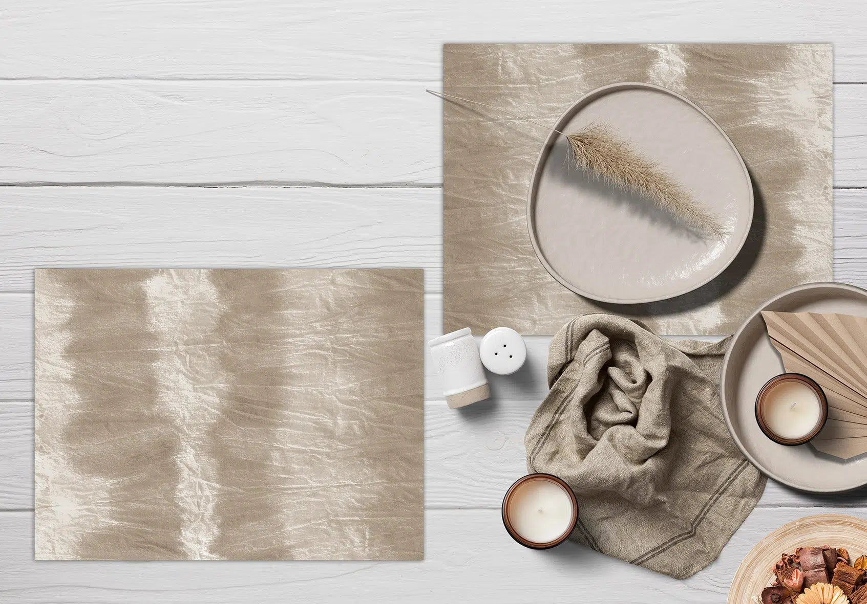 פלייסמט ויניל - דגם Natural Tie Dye