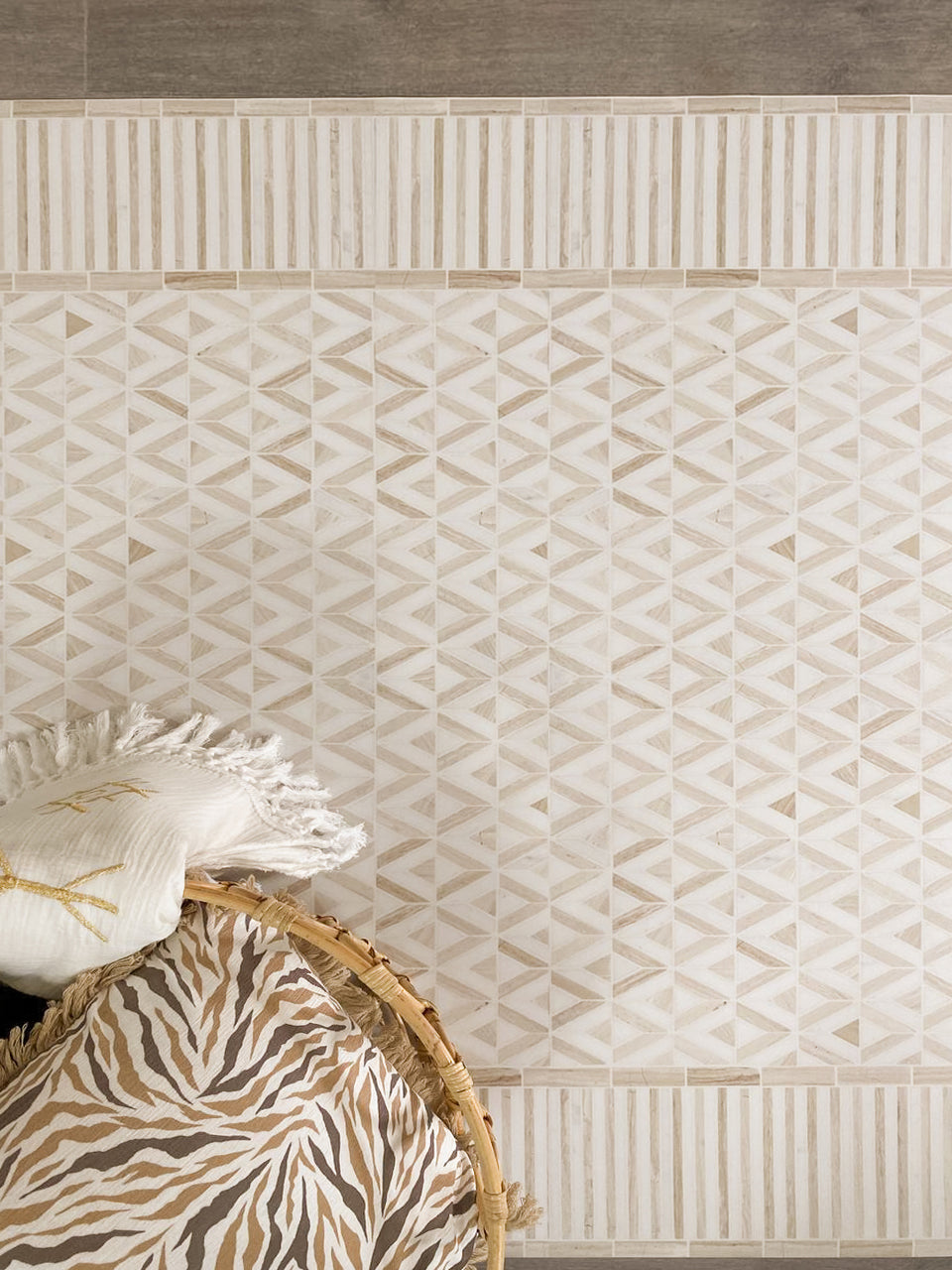 שטיח ויניל - דגם Moroccan Geometric Floor