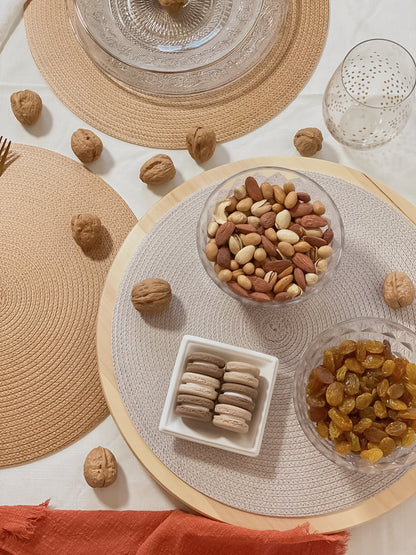 פלייסמט ויניל עגול - דגם Zen Gray