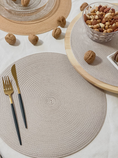 פלייסמט ויניל - עגול Zen Gray