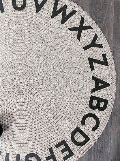 שטיח ויניל עגול - דגם Letters