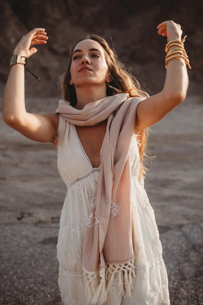 צעיף טטרה רקום - דגם Berber