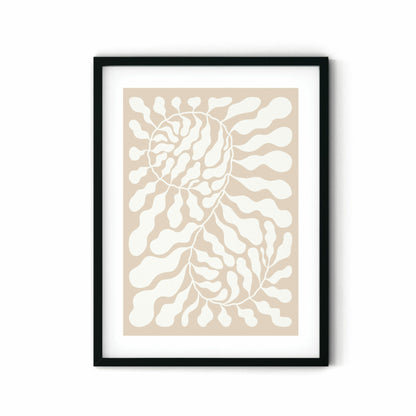פוסטר - Organic beige leaf