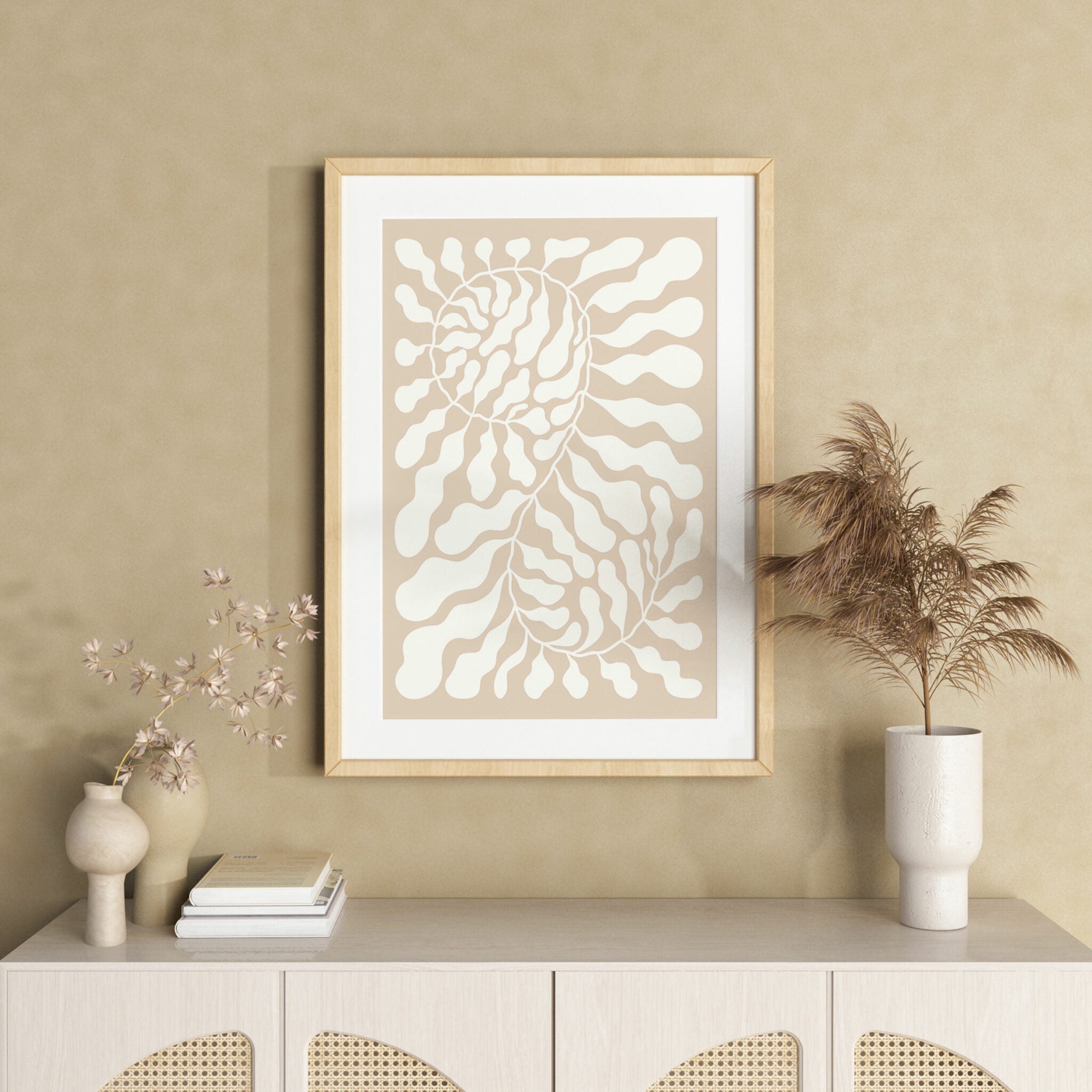 פוסטר - Organic beige leaf