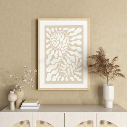 פוסטר - Organic beige leaf