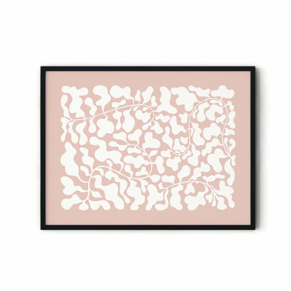 הדפס - Organic blush leaf