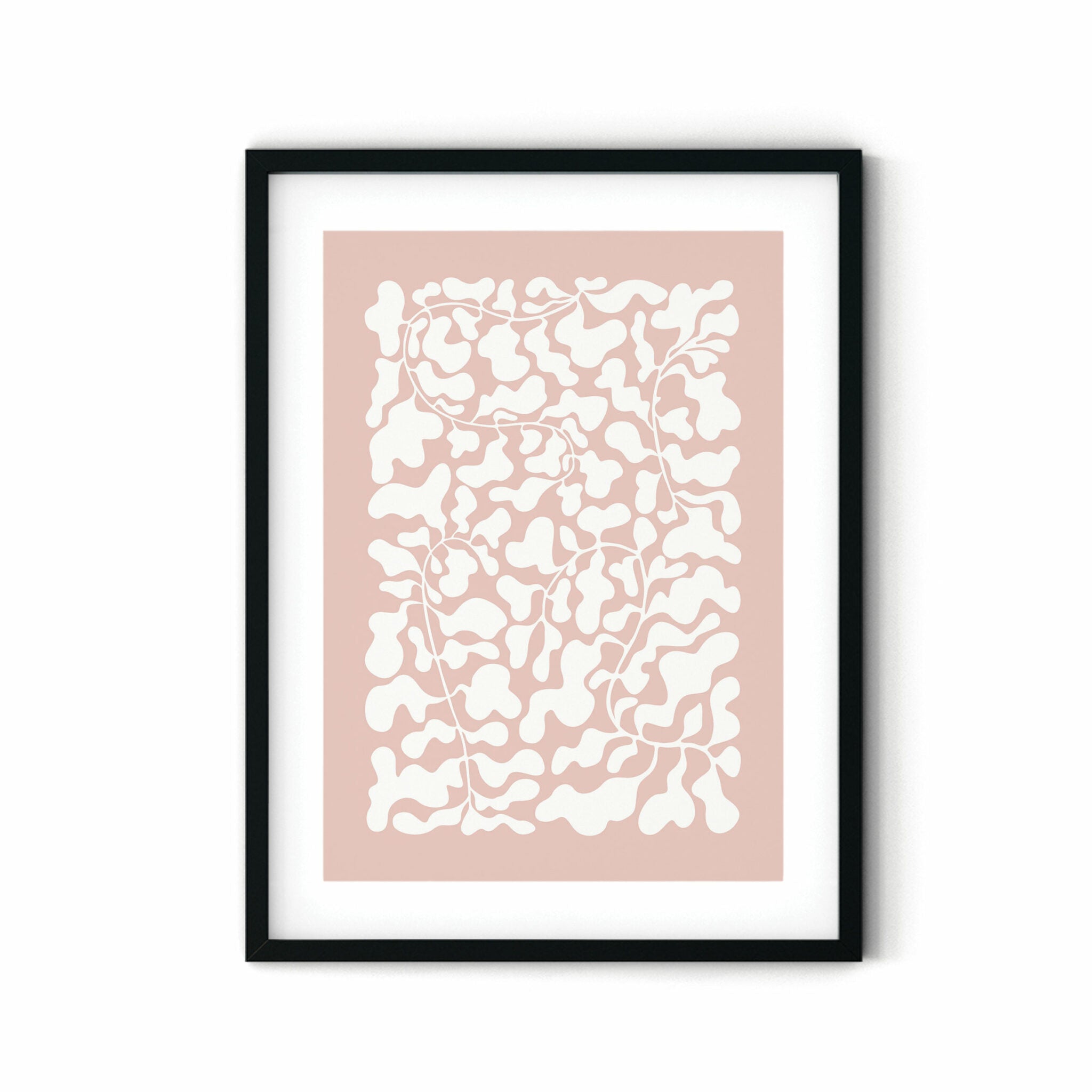 פוסטר - Organic blush leaf