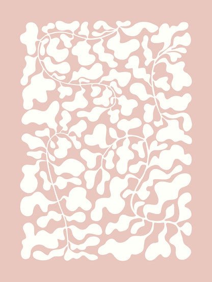פוסטר - Organic blush leaf
