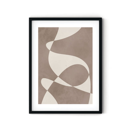 הדפס - Abstract Composition Beige
