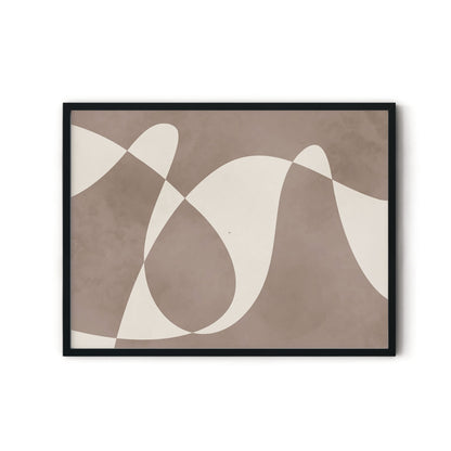 הדפס - Abstract Composition Beige