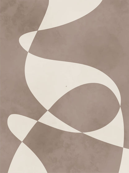 הדפס - Abstract Composition Beige