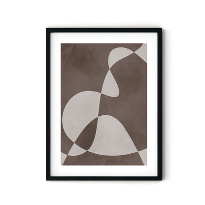 הדפס - Abstract Composition Brown