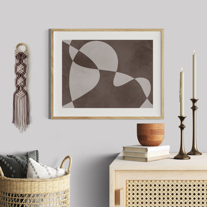 הדפס - Abstract Composition Brown